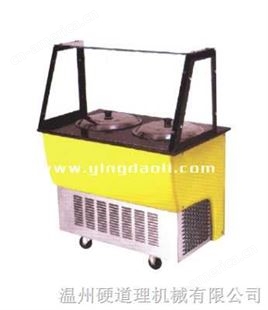 860炒冰机提供立式单锅带冷藏炒冰机